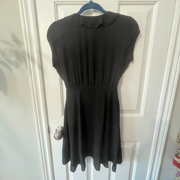 Sunday Best Savoy Black Wrap Ruffle Mini Dress LBD Size 0 - Picture 8 of 11